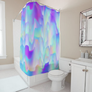 Abstract Northern Lights Shower Curtain