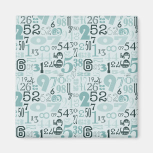 Abstract Numbers Magnet