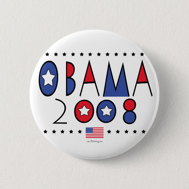 Abstract Obama 2008 6 Cm Round Badge (Front)