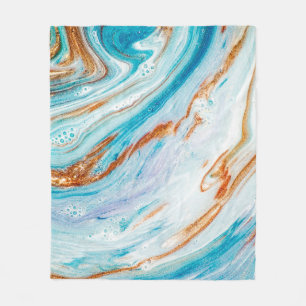 Abstract ocean- ART. Natural Luxury. Style incorpo Fleece Blanket