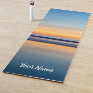 Abstract Ocean Beach Sunset Yoga Mat