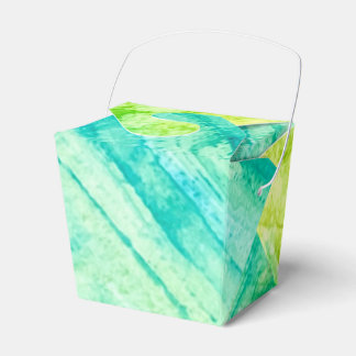 Abstract Ocean Green Blue Watercolor Painting Favour Box