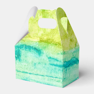 Abstract Ocean Green Blue Watercolor Painting Favour Box