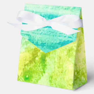Abstract Ocean Green Blue Watercolor Painting Favour Box