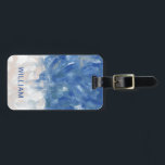 Abstract Ocean Personalised Name  Luggage Tag<br><div class="desc">abstract acrylic ocean background custom name luggage tag</div>