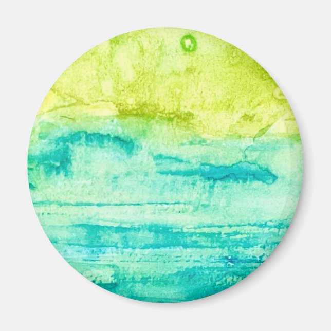 Abstract Ocean Watercolor Magnet (Front)