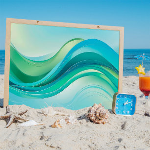 Abstract Ocean Wave Fluid Art Wall Poster