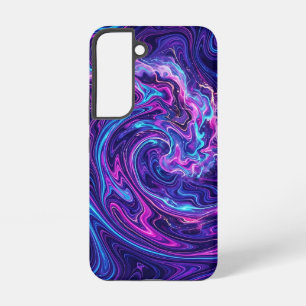 Abstract Ocean Wave Purple Crest Samsung Cases