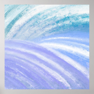 Abstract Ocean Waves Poster
