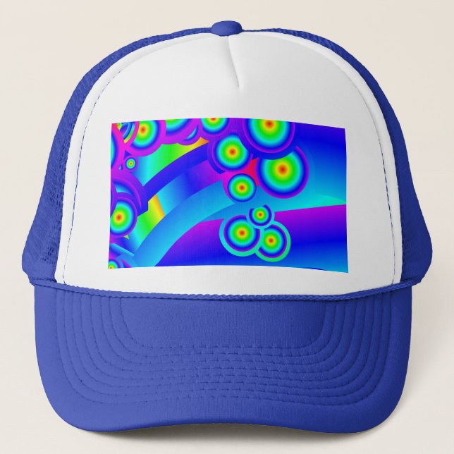 Abstract Ocean waves Trucker Hat (Front)