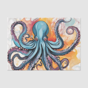 Abstract Octopus Colourful Tissue Paper