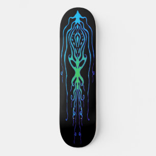 Abstract Octopus Tribal Squid Tattoo Design Skateboard