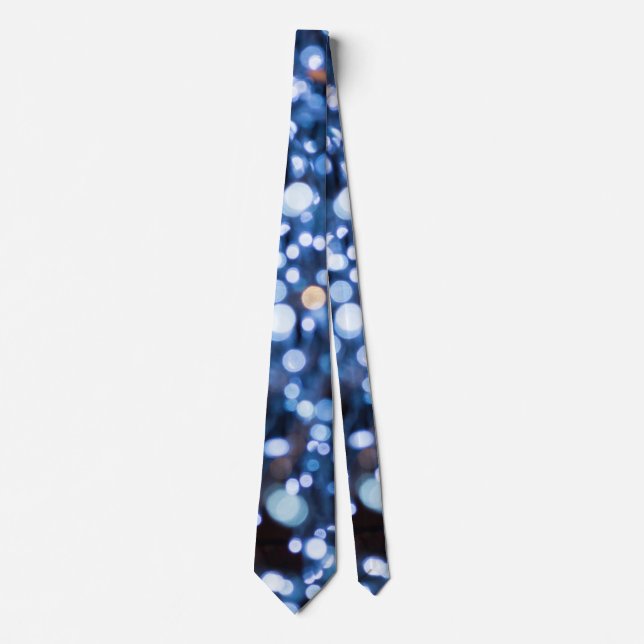 Abstract Of Blue Lights Neck Tie (Front)