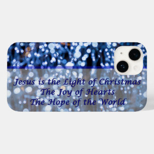 Abstract Of Blue Lights Text iPhone Case
