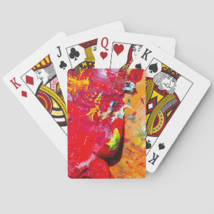 Abstract Of Cheerful Artist Palette Playing Cards