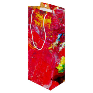 Abstract Of Cheerful Artist Palette Wine Gift Bag