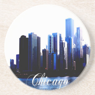 Abstract of Downtown Chicago effects Coaster