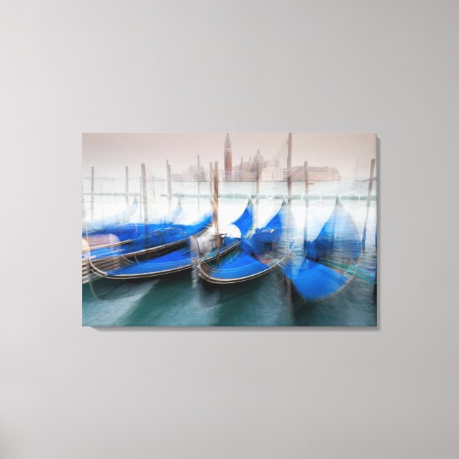 Abstract Of Gondolas, Venice Canvas Print (Front)