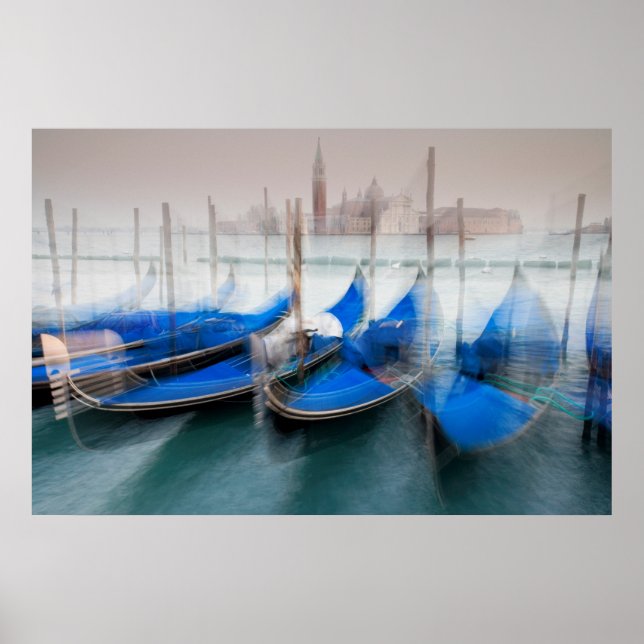 Abstract Of Gondolas, Venice Poster (Front)