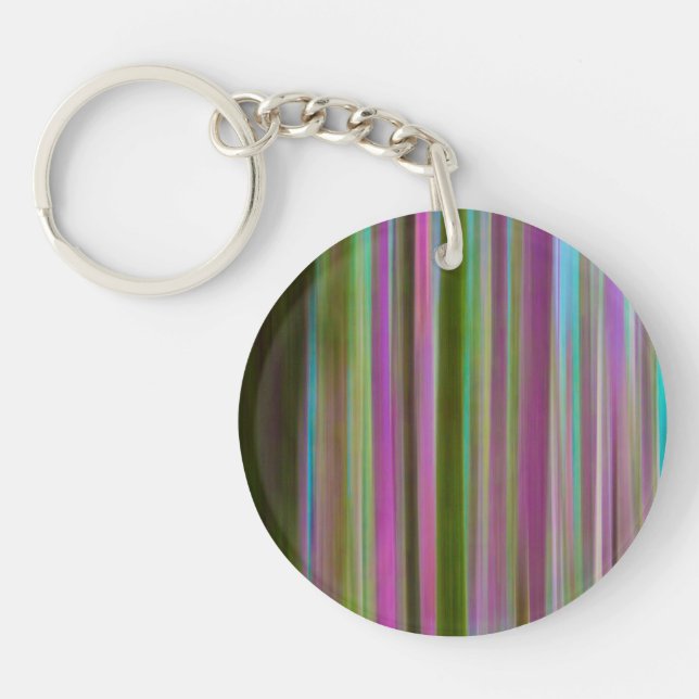 Abstract of Hoh Rain Forest at Dusk | Washington Key Ring (Front)