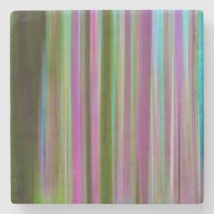 Abstract of Hoh Rain Forest at Dusk Washington Stone Coaster