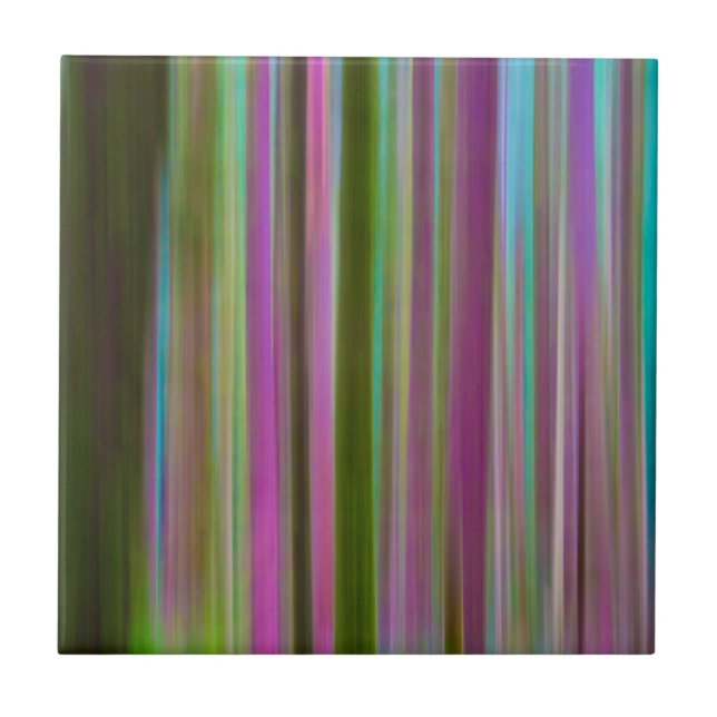 Abstract of Hoh Rain Forest at Dusk | Washington Tile (Front)