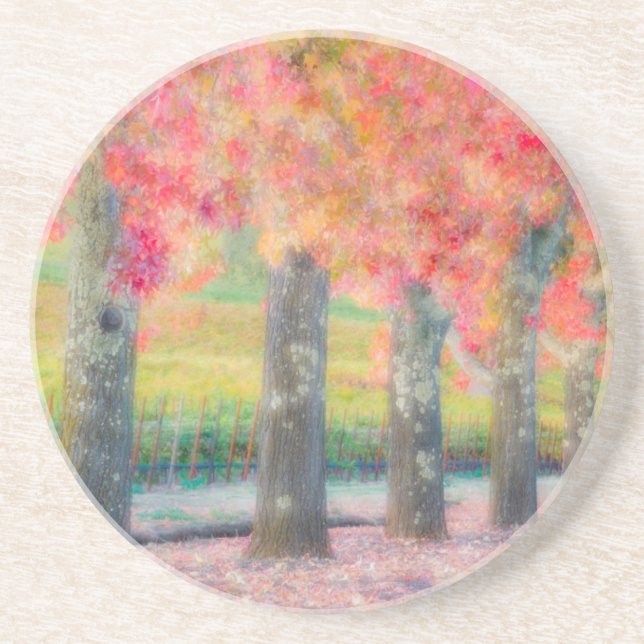 Abstract of Napa Valley trees Coaster (Front)