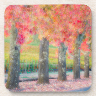 Abstract of Napa Valley trees Coaster