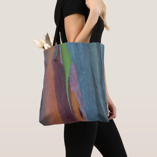Abstract Of Rainbow Gum Tree Tote Bag (Close Up)