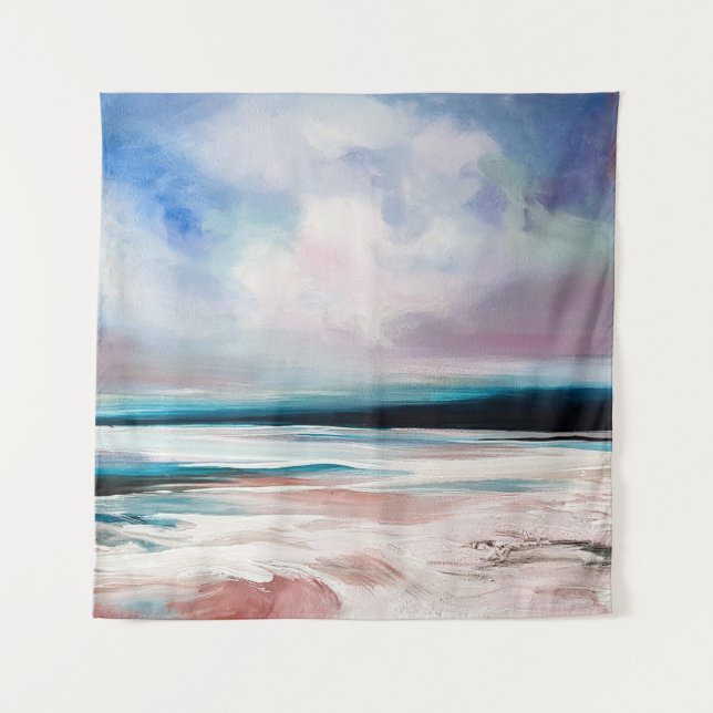 Abstract Oil Canvas: Contemporary Texture Tapestry (Front)