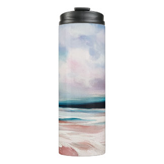 Abstract Oil Canvas: Contemporary Texture Thermal Tumbler