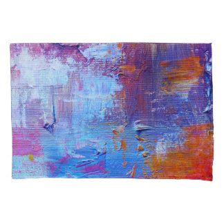 Abstract Oil: Canvas Texture Background Pillowcase