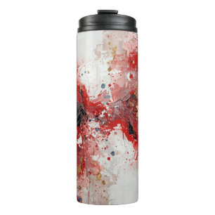 Abstract Oil Paint Splash Art Thermal Tumbler