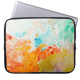 abstract oil paint texture on canvas, backgroundba laptop sleeve