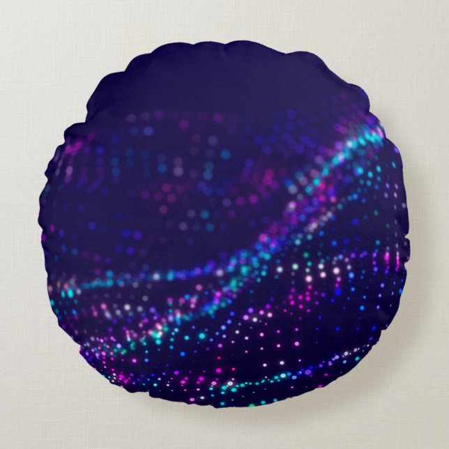 abstract oil paint texture on canvas, backgroundba round cushion (Front)