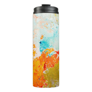 abstract oil paint texture on canvas, backgroundba thermal tumbler