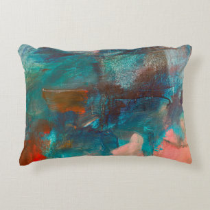 Abstract oil painting background. Oil on canvas te Decorative Cushion