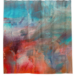 Abstract oil painting background. Oil on canvas te Shower Curtain