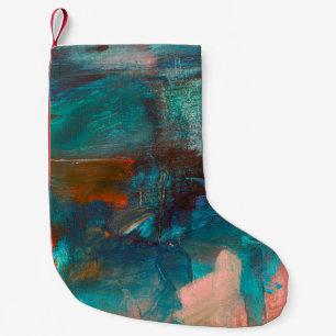 Abstract oil painting background. Oil on canvas te Small Christmas Stocking