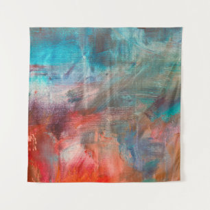 Abstract oil painting background. Oil on canvas te Tapestry