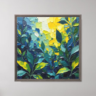 Abstract Oil Painting Botanical Canvas Print