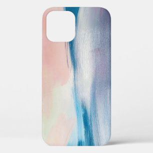 Abstract oil painting, canvas texture. iPhone 12 case