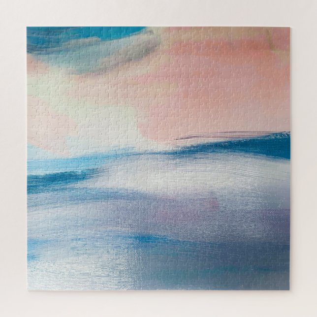 Abstract oil painting, canvas texture. jigsaw puzzle (Vertical)