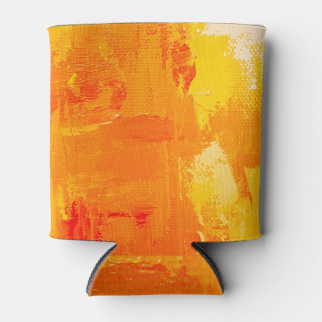 Abstract oil painting, colourful texture. can cooler (Front)