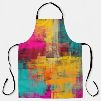 Abstract oil painting, expressive background. apron