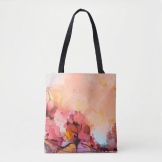 Abstract oil painting landscape. Colourful blue pu Tote Bag