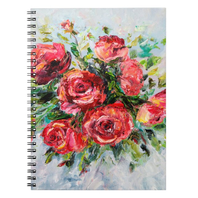  abstract oil painting of beautiful fresh bouquet  notebook (Front)