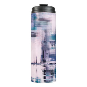 Abstract oil painting on canvas, hand drawn artwor thermal tumbler
