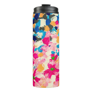 abstract oil painting on canvas. Multi coloured w Thermal Tumbler