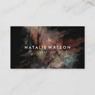 Abstract Oil Painting Professional Dark Business Card